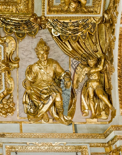 Statua del profeta Zaccaria, scultura barocca di Lazzaro Tavarone nel Duomo di Genova