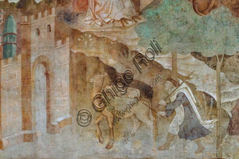 Affresco della Tebaide con monaco e cammello al Camposanto Monumentale di Pisa, Buonamico Buffalmacco