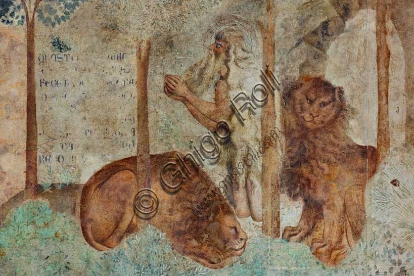 Tebaide con leoni, affresco di Buonamico Buffalmacco, Camposanto Monumentale Pisa