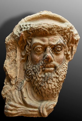 Testa di Ercole in marmo, scultura etrusca del Museo Faina, Orvieto