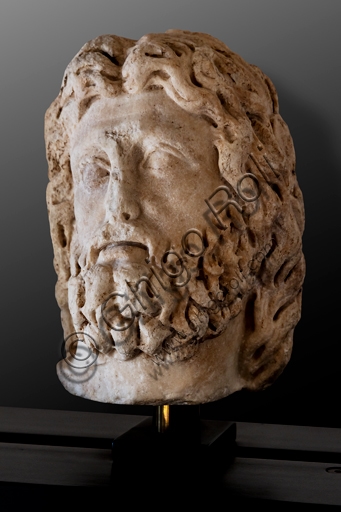 Marble head of Zeus Dresden type, 2nd century A.D., Archaeological Collection Trinci Palace Foligno