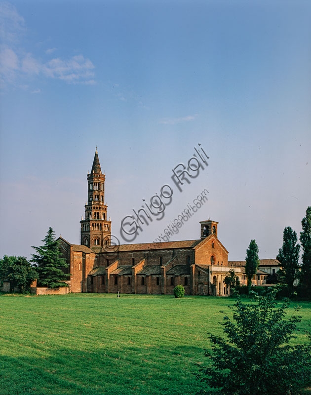 Veduta dell'Abbazia di Chiaravalle, monastero cistercense nel Parco Agricolo Sud Milano