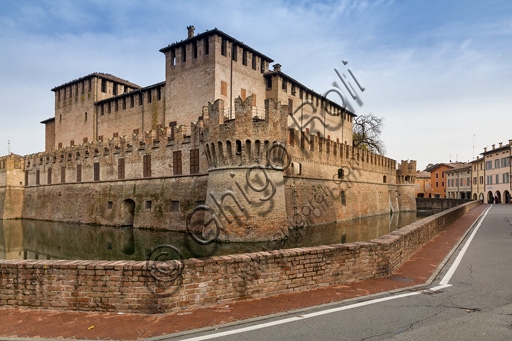Veduta panoramica della Rocca Sanvitale, fortezza di Fontanellato in provincia di Parma
