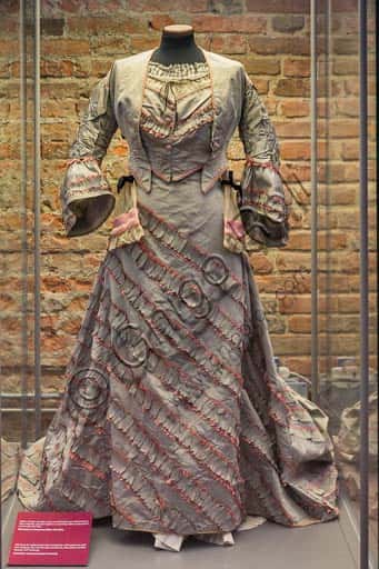 19th Century Female Evening Dress at the Carriage Museum in Piacenza