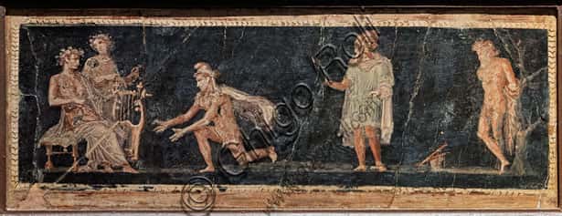 Apollo, Olympus and Marsyas: Fresco from Herculaneum, 1st Century AD