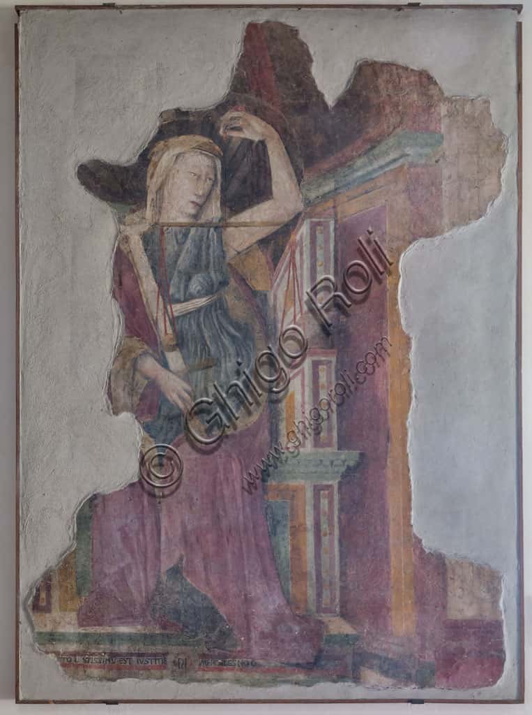 Justice by Niccolò di Agnolo Fantino: 1441 Renaissance Fresco from Town Hall