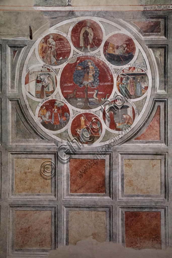 The Wheel of Barlaam: 14th-Century Fresco in Asciano, Italy