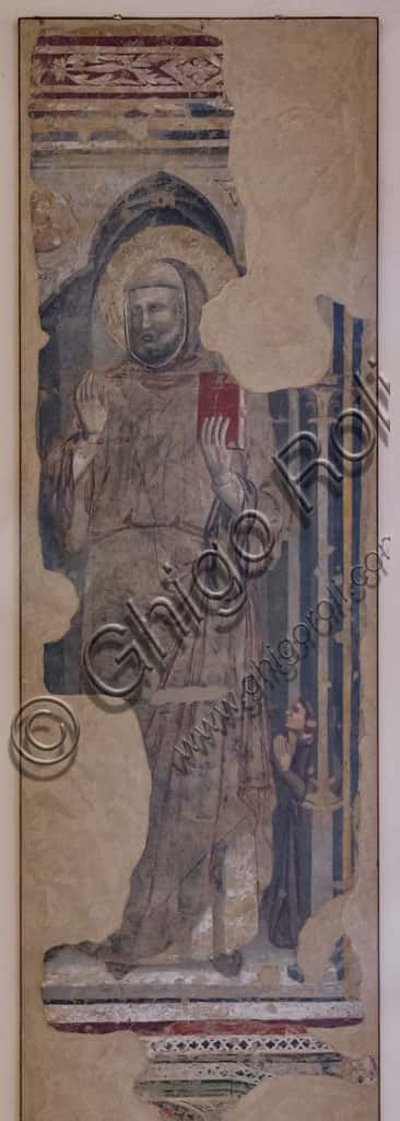 14th-Century Detached Fresco of St Francis from Santa Chiara