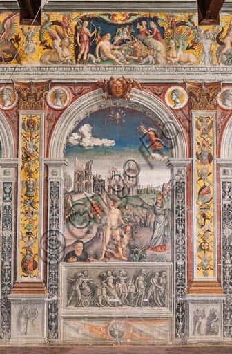 Fresco of Cancer Zodiac Sign with Hercules and Juno by Falconetto
