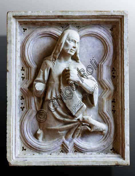 Allegory of Poverty, Orsanmichele - 14th-Century Marble Sculpture
