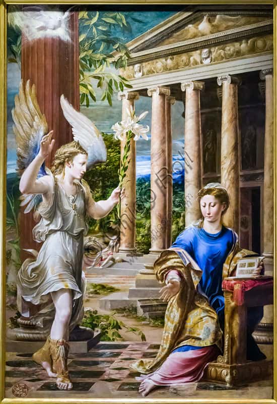 The Annunciation by Girolamo Mazzola Bedoli: Renaissance Painting