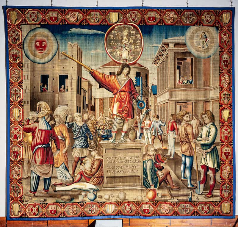 The Month of January in the Trivulzio Tapestries at Sforza Castle