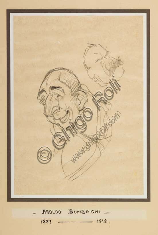 Beggars by Aroldo Bonzagni: Pencil Drawing from 1915