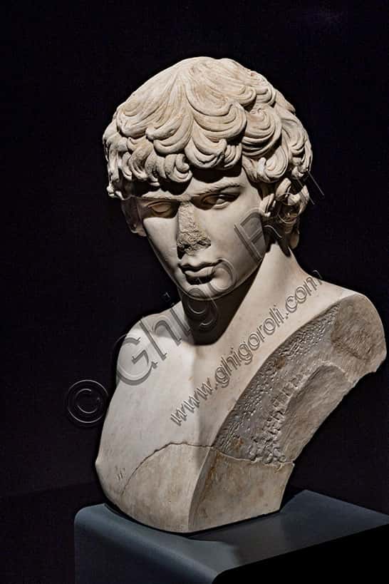 Bust of Antinous: Roman Marble Sculpture, 2nd Century AD