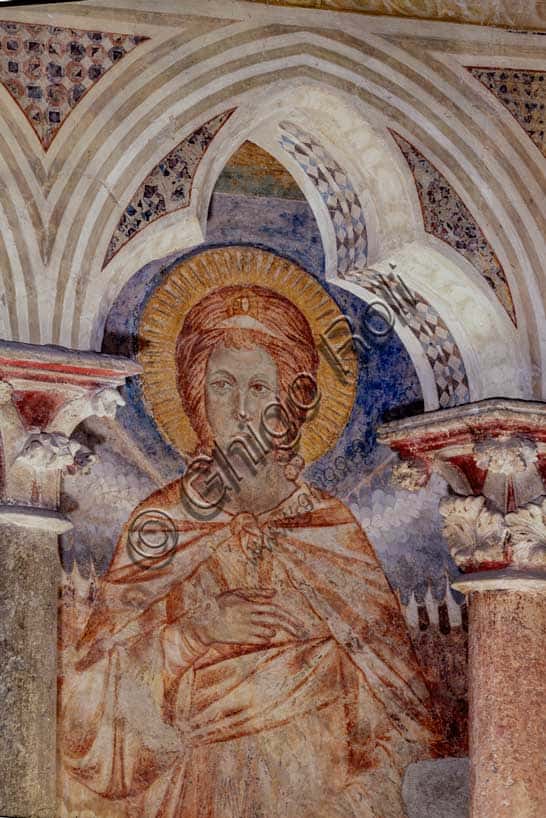 Cimabue's Fresco of the Second Angel (Principality) in Assisi's Upper Basilica