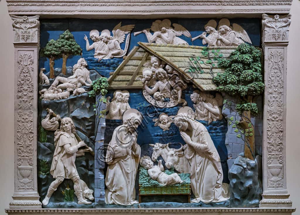 Nativity, Adoration of the Shepherds: Detail from Andrea della Robbia's Workshop (1485)