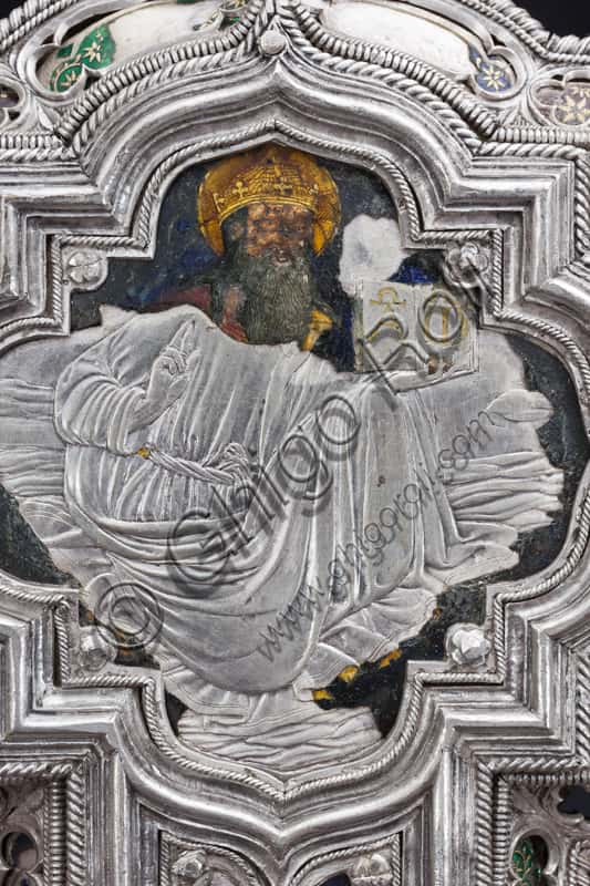 Crucifix of Florence Cathedral: God the Father with Alpha and Omega