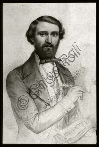 Disegno a Matita e Carboncino di Giuseppe Verdi di G. Turchi