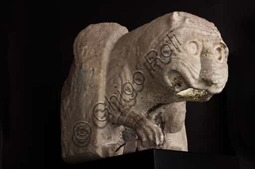 Medieval Lion-Shaped Gargoyle from Genoa Cathedral Façade