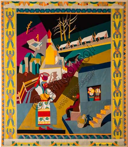 "Serrada" di Fortunato Depero: Tarsia in Panni Futurista del 1920
