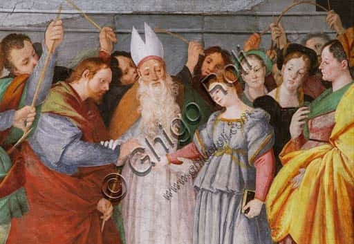 The Marriage of the Virgin by Gaudenzio Ferrari: fresco in Vercelli
