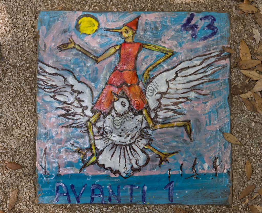 The Game of the Goose by Enzo Taccini at Pinocchio Park in Collodi