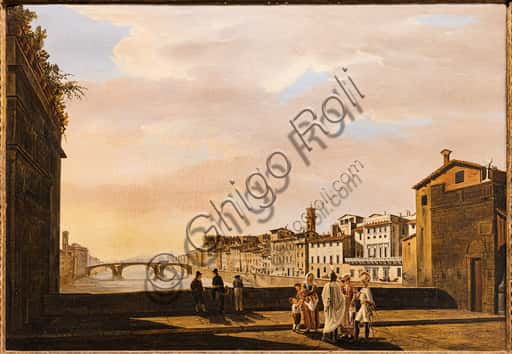 "View from Ponte Vecchio" by Giuseppe Gherardi (1825)