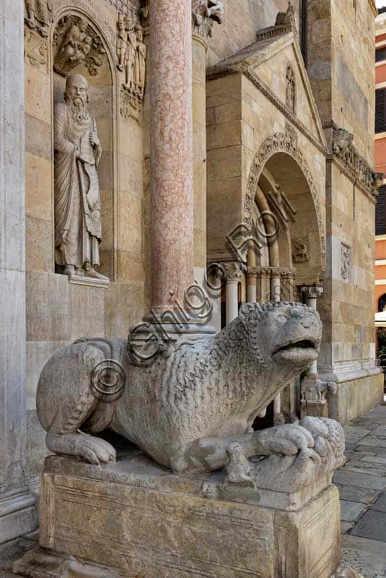 The Right Column-Bearing Lion of Fidenza Cathedral by Benedetto Antelami
