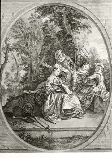 The Music Class: Engraving by Nicolas Lancret | Analysis and Art Print