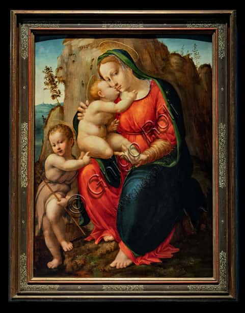The Virgin Mary with Child and Infant St. John by Francesco Granacci