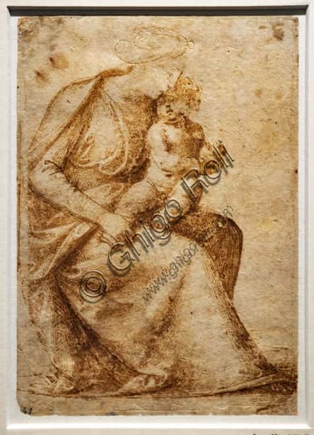 Madonna and Child by Fra Bartolomeo: A 1500 Drawing