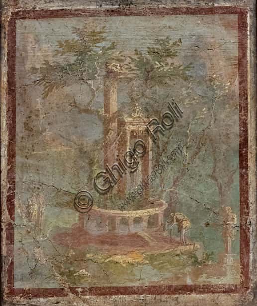 Sacral Idyllic Landscape - Fresco from Pompeii, House of Ariadne