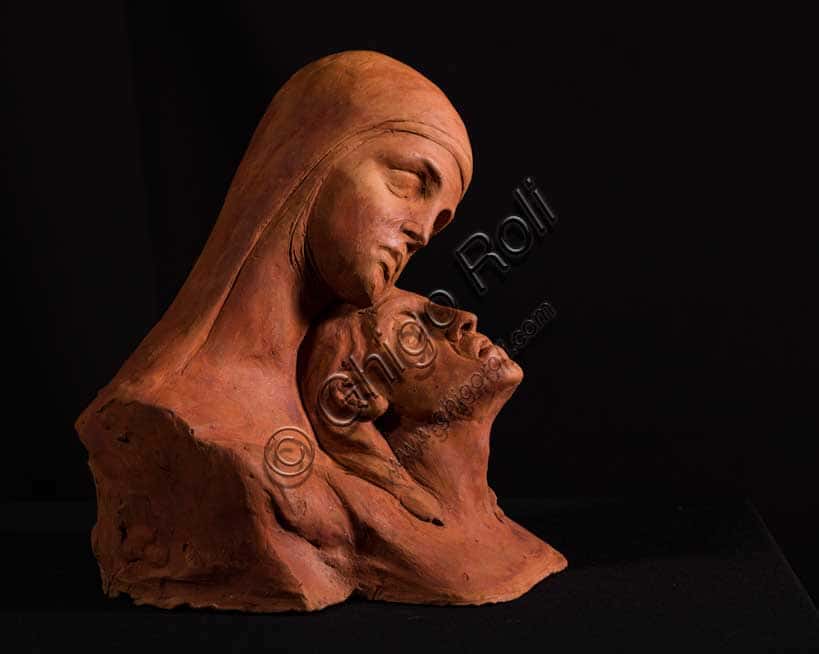 Lamentation by Enzo Nenci: Terracotta Sculpture & Christian Art