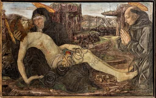 Pietà con il Committente come San Francesco di Francesco del Cossa (1467)