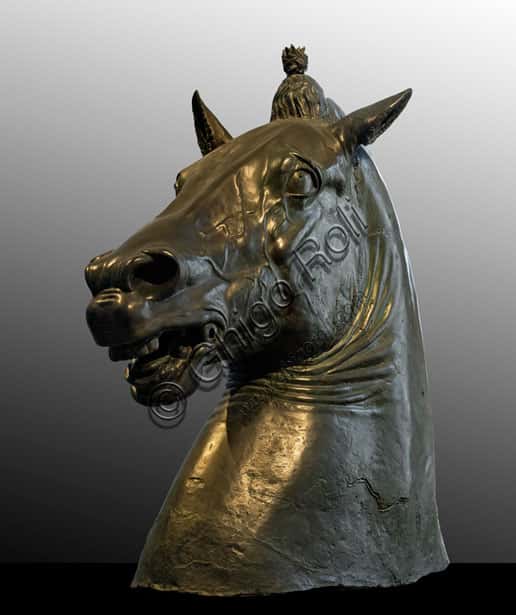 Protome of a Horse (Medici-Riccardi Head): Gilded Greek Bronze