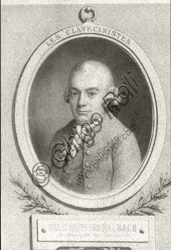 Ritratto di Carl Philipp Emanuel Bach: Litografia Storica