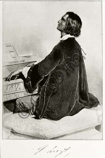 Ritratto di Franz Liszt: Incisione e Stampa del Compositore