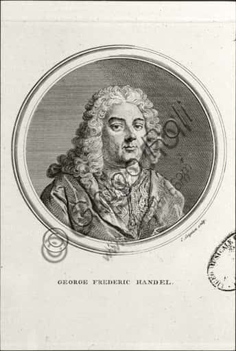 Ritratto di Georg Friedrich Händel: Incisione Storica del Compositore Barocco