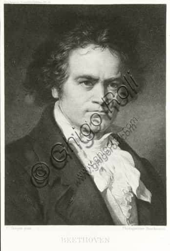 Ritratto di Ludwig van Beethoven: Fototipia da Carl Jäger