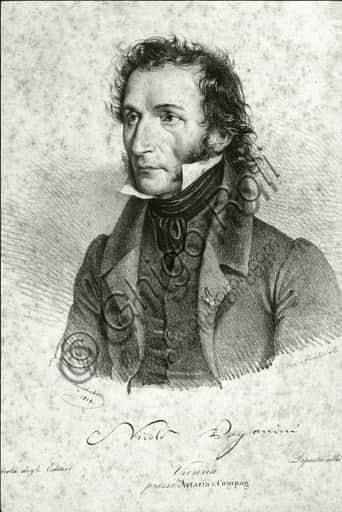 Ritratto di Niccolò Paganini: Incisione Storica di Artaria