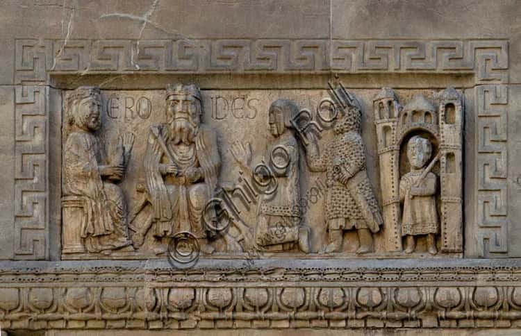 King Herod: Sculpture by Benedetto Antelami in Fidenza Cathedral
