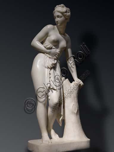 Venus Rising After Her Bath: A Neoclassical Marble Sculpture by Mathieu Kessels