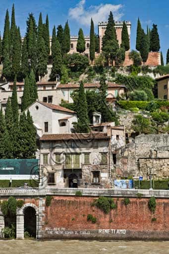 Verona View: St. Peter's Hill with Roman Theatre & Castle