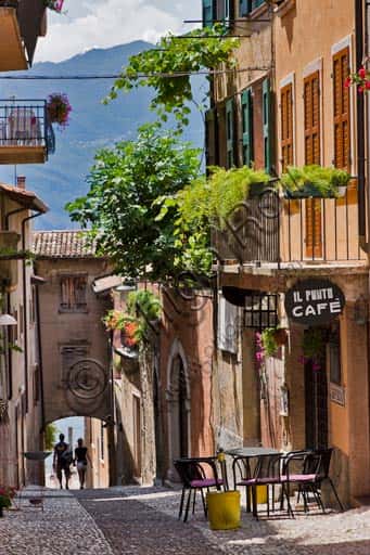 The Small Streets of Malcesine's Historic Village on Lake Garda