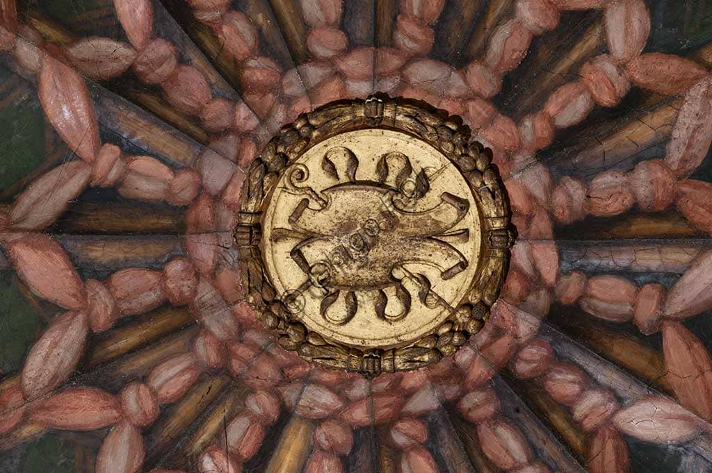 Frescoes on the vault of the Abbess's Chamber by Correggio in Parma, detail of the Diana theme