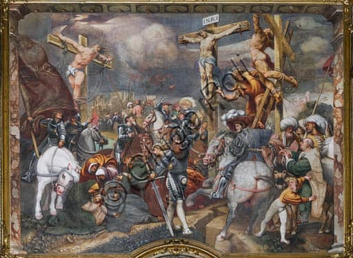 Crucifixion fresco by Pordenone, 1521, counterfaçade of Cremona Cathedral