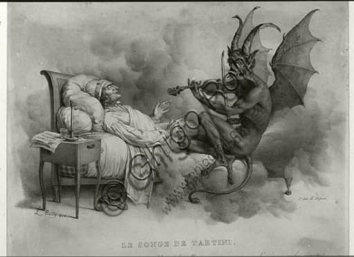 Illustration by Louis-Léopold Boilly depicting Tartini's dream and the inspiration for the Devil's Trill sonata