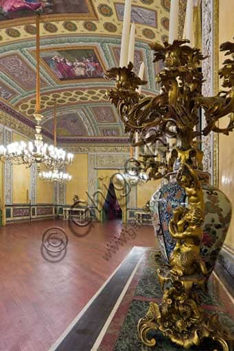 Veduta interna della Sala Gialla, Appartamento Reale del Palazzo dei Normanni a Palermo