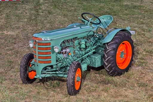 Classic vintage tractor Hürlimann model D-60 from 1954 with diesel engine