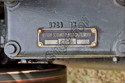 Particolare del motore del trattore storico HSCS K44-48, diesel due tempi 10.600 cc